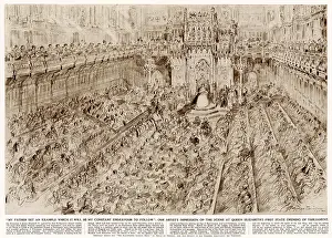 Opening Prints: Scene in the House of Lords on 4 November 1952 when Queen Elizabeth II opened her first Parliament