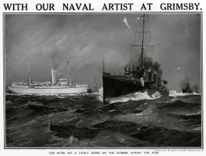 Manoeuvres Prints: Scene on the Humber during rain by G. H. Davis