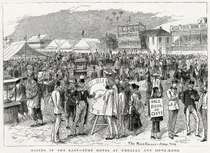 1881 Prints: Scene at the races in Hong Kong. Date: 1881