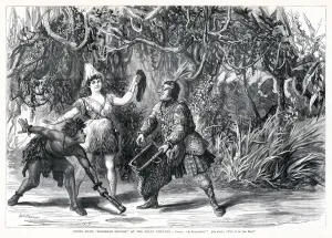 Theatrical Prints: Scene from Robinson Crusoe at the Folly Theatre, London. Date: 1876
