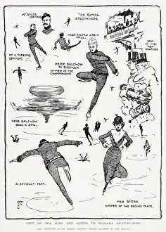John Prints: Scenes at Niagara skating rink in London during a visit by King Edward VII