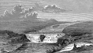 Columbia Prints: Scenes in Oregon and California. The American Falls of Lewis
