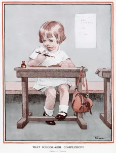 Communications Prints: That School-Girl Complexion! by Topham 1926