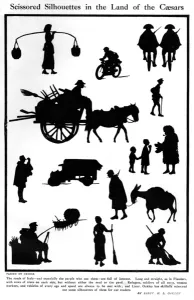 Silhouettes Prints: Scissored silhouettes in land of Caesars by H. L. Oakley