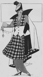 Influenced Prints: A Scotch Military Suit - fashion for women, 1915