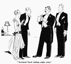Laws Prints: Scotland Yard raiding nightclubs, 1928