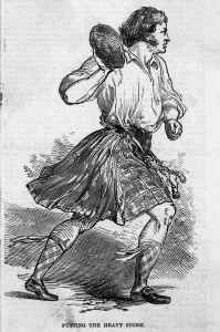 Kilt Prints: SCOTSMAN THROWS STONE