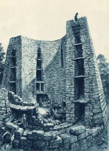 Iron Prints: A Scottish broch, reconstruction