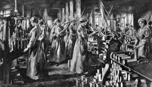 Victory Prints: Scottish girls making shells