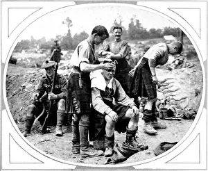 Cutting Prints: A Scottish trench-barbers hair-dressing establishment