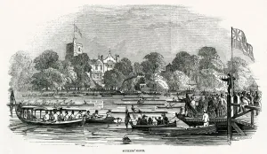 Putney Prints: Scullers Match at the Thames Grand Regatta 1846