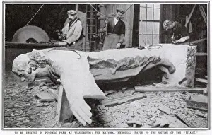 John Prints: The sculpting of the Titanic Statue designed by Mrs Harry Payne Whitney
