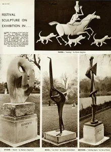 Sculptures Prints: Sculptures on display as part of the Festival of Britain