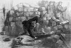 Paris Prints: Searching a body; Paris Commune 1871
