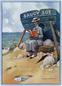 Rocks Prints: Seaside scene, Saucy Sue