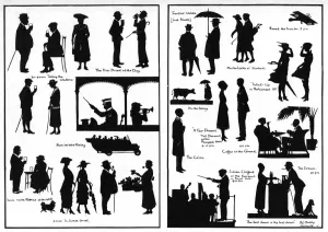 Waters Prints: The Season in Harrogate in Silhouette, H. L. Oakley