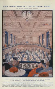 Argyll Prints: Sedate modern diners, the Trocadero by Chesley Bonestell