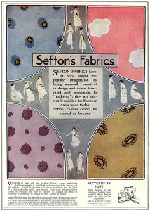 Patterns Prints: Sefton Fabrics advertisement