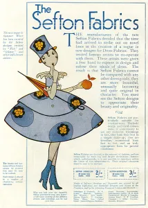 Characters Prints: Sefton fabrics featuring Eve, 1918