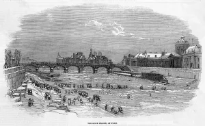Parisians Prints: Seine Frozen 1854