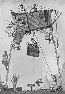Crazy Prints: Self-Help in War Time by Heath Robinson Building a Bungalow