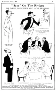 Henri Prints: Sem on the Riviera, famous personalities 1913