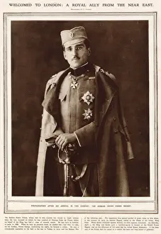 Prince Prints: Serbian Crown Prince Alexander (1888-1934) photographed upon a arrival to London in 1916