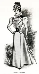Narrow Prints: Serge Costume 1897