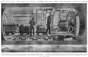 Square Prints: Sewer Construction under London, 1910