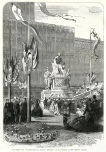 Monument Prints: Shakespeare monument at Crystal Palace, London 1864