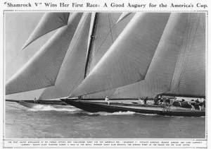 Yachting Prints: Shamrock V races