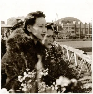 Crowd Prints: Shanghai Races - Chinese girls spectating