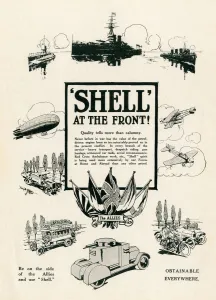 Armed Prints: Shell at the Front advertisement, 1914
