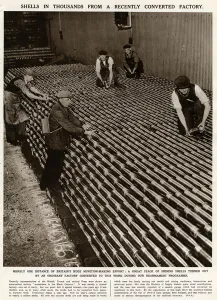 Factories Prints: Shells in thousands in a recently converted factory 1939