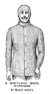 Shetland Prints: Shetland Wool Cardigan for soldiers, World War One