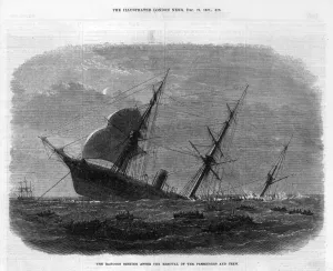 Accident Prints: The ship Rangoon sinks, 1871