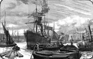 Steamer Prints: Shipping in the Pool of London, 1882
