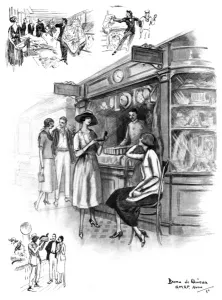 Shops Prints: Shopping on board a cruise liner