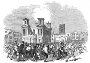 Played Prints: Shrove Tuesday Football Match, Kingston-Upon-Thames, 1846