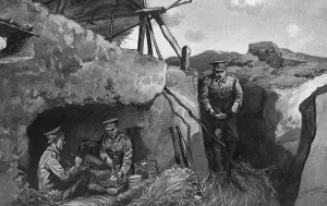 Resting Prints: Siege trenches in the Aisne District, 1914
