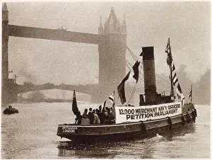 Public Prints: Signed by more than twelve-thousand British Merchant Navy Officers and ten-thousand members of the public