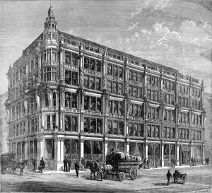 Wood Prints: Silber and Flemings Warehouses, London, 1884
