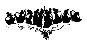 Charming Prints: Silhouette of girls dancing