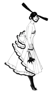 Neck Prints: Silk dress, 1915