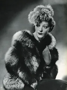 Suede Prints: Silver fox cape coat and hat 1937