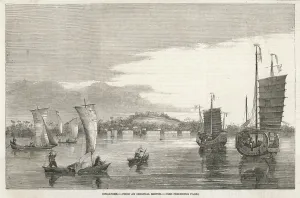 Singapore Prints: Singapore / Harbour 1857