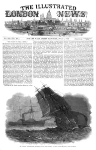 Bartlett Prints: The sinking of the Brig Charles Bartlett, 1849