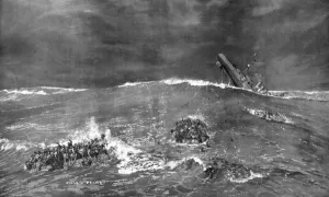 Survivors Prints: Sinking of H. M. S. Hampshire