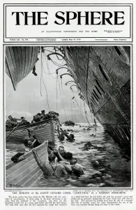 Sunk Prints: The sinking of the Lusitania by a German submarine 1915