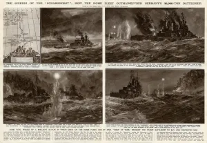 Units Prints: Sinking of the Scharnhorst by G. H. Davis